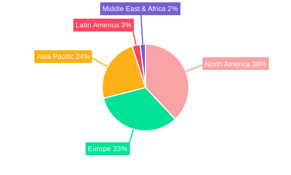 Biomedical Refrigerators and Freezers Market Market Share by Region - Global Geographic Distribution