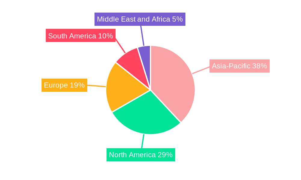 Seafood Packaging Market Market Share by Region - Global Geographic Distribution