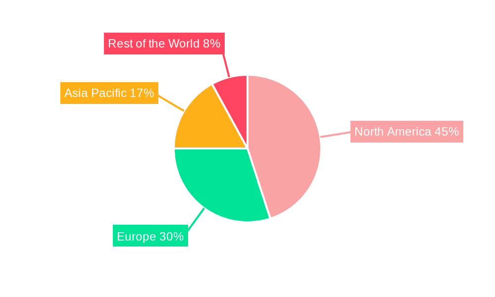 Luxury Car Rental Market Market Share by Region - Global Geographic Distribution