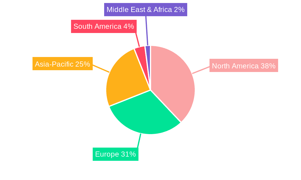 Wall Mounted Acoustic Panel Market Market Share by Region - Global Geographic Distribution